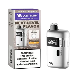 White Fcuking Fab Lost Mary Ultrasonic 35K Puffs Vape | 20mL