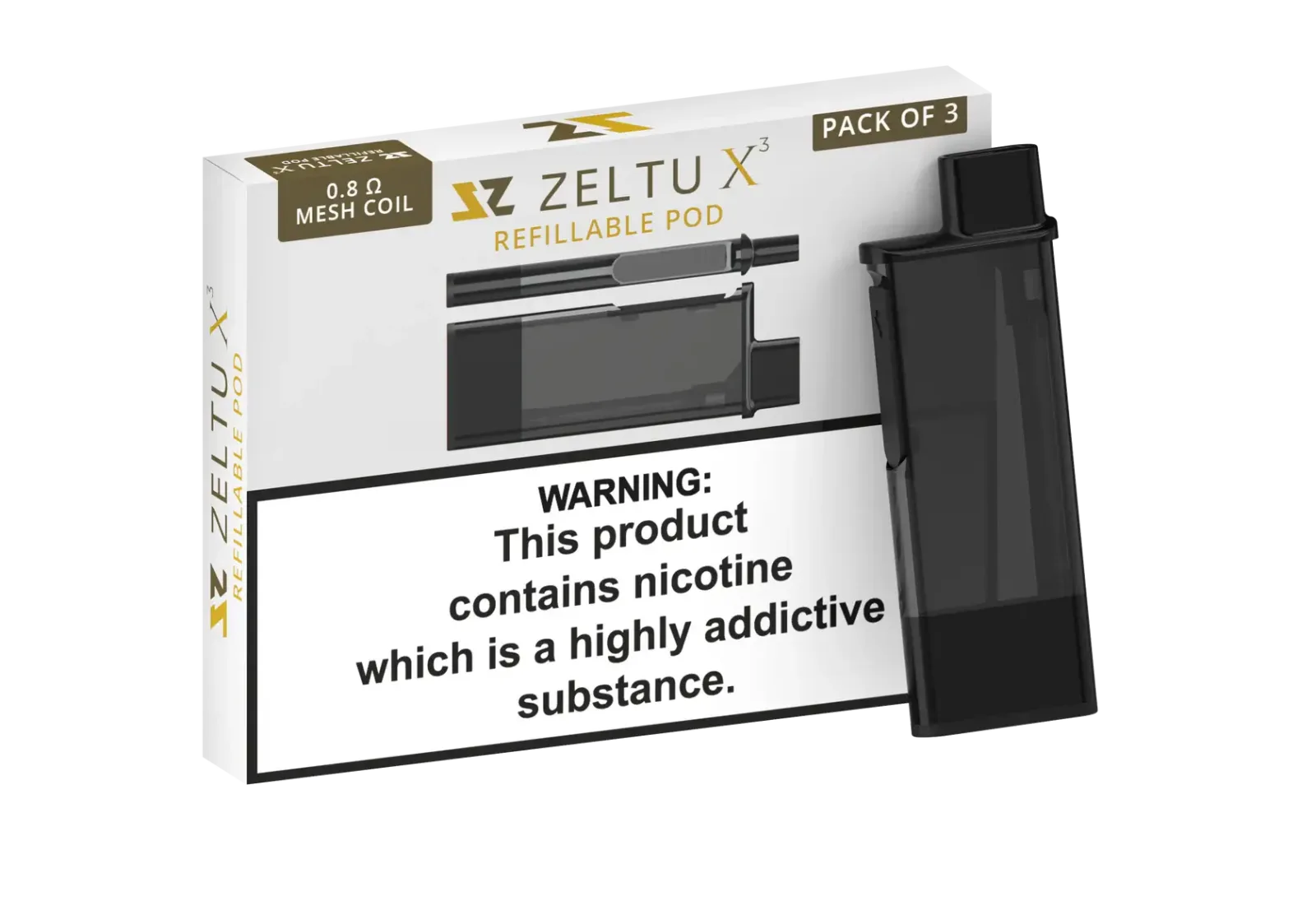 Zeltu X3 Refillable Pods - Pk of 3